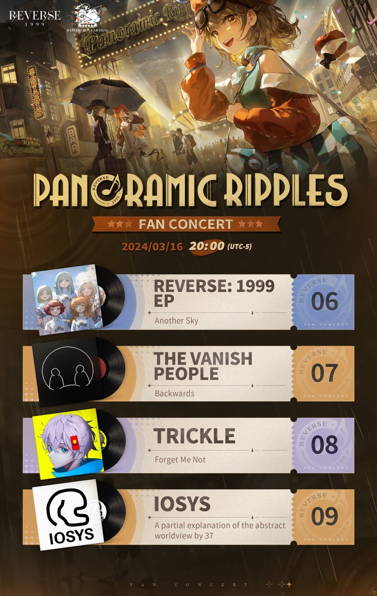 Livestream Program Announcement - 'Panoramic Ripples' If ya can’t contain it when the record plays, You’re just my kind of misfit. We are honored to introduce you to the program list and our talented artists of #PanoramicRipples ! The fan concert will go live on March 16th.