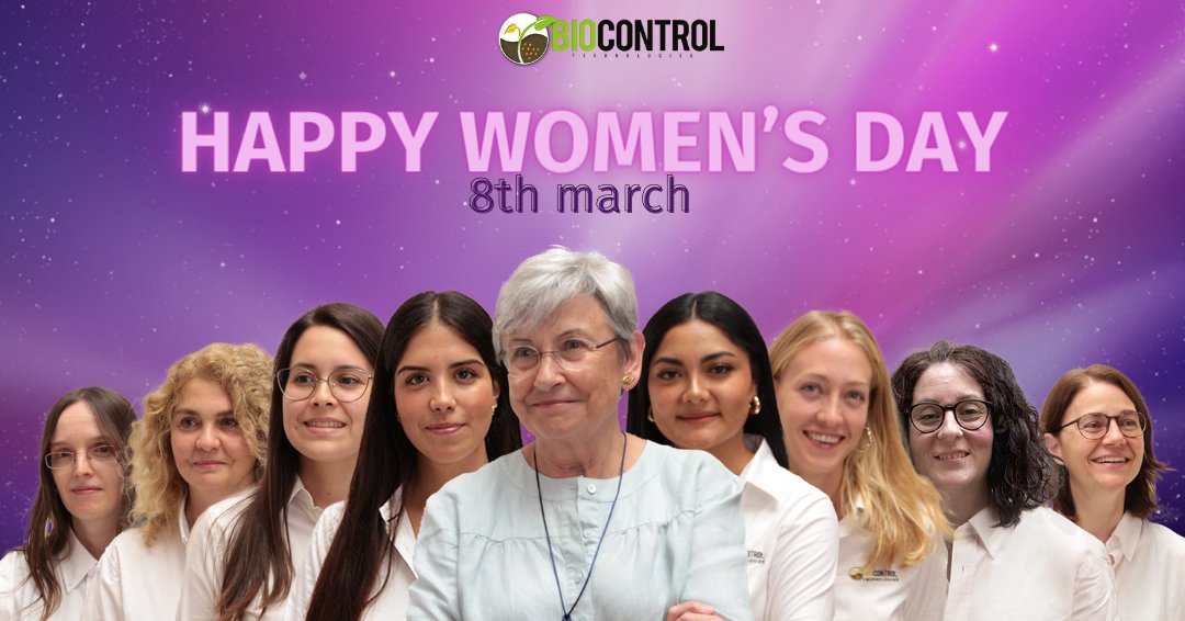 💪👩Happy #InternationalWomensDay! 🌱At #Biocontrol Technologies we are committed to equality and proud to have a team of extraordinary women, fundamental to our company. We want to congratulate them and wish a nice day! #Diadelamujer #agriculture #t34biocontrol #8M