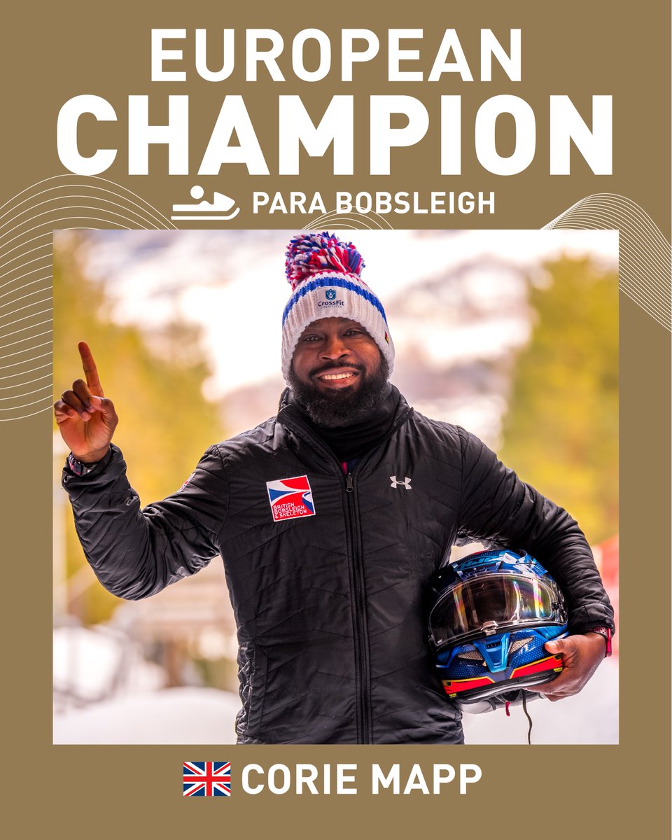 ✨EUROPEAN CHAMPION 2024 - Corie Mapp 🥇 Congratulations on securing your second Para Bobsleigh European Champion title! 👏 #IBSF100 #ready2slide #slidingtogether