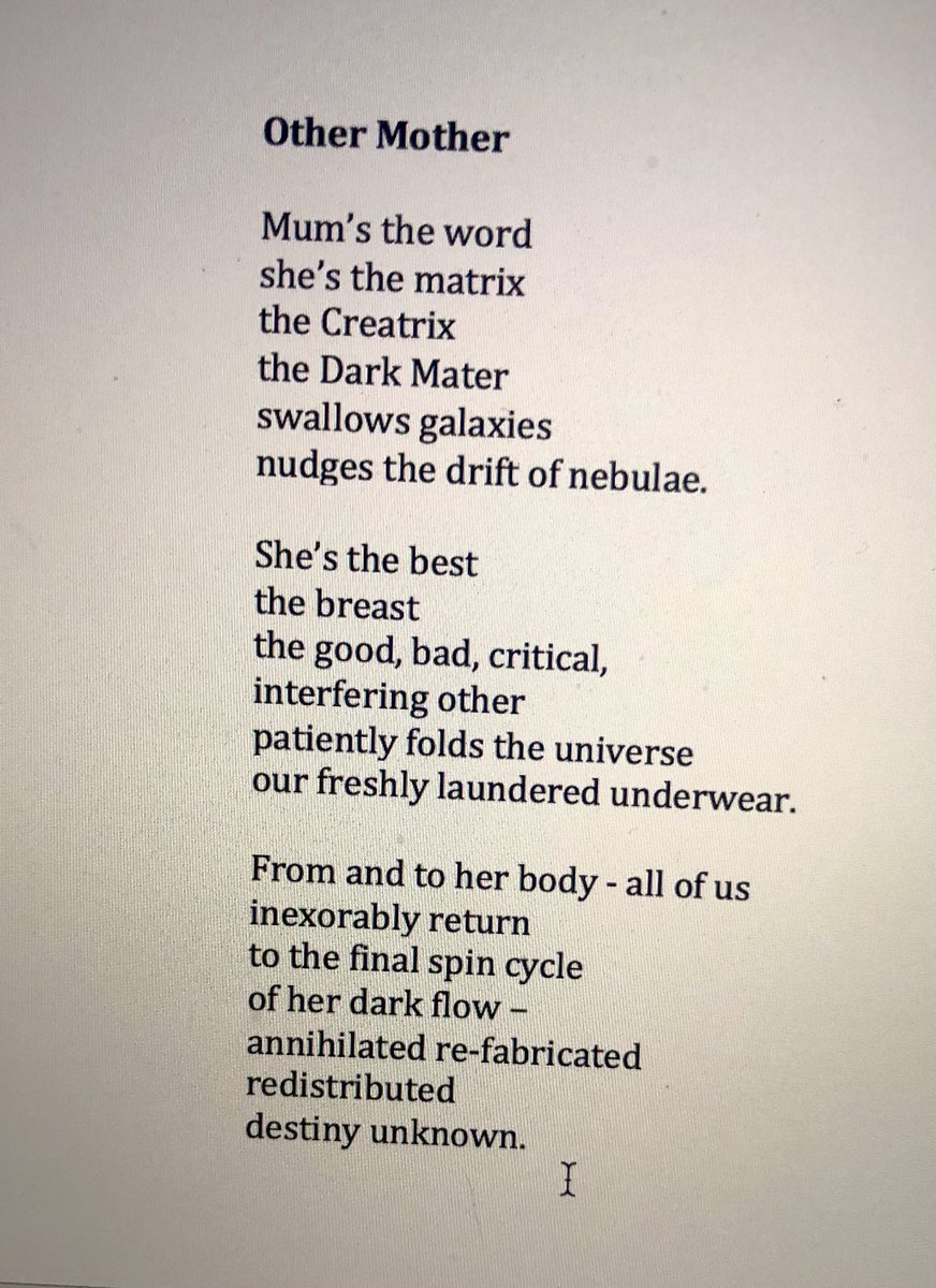 Here’s a poem of mine, for International Women’s Day