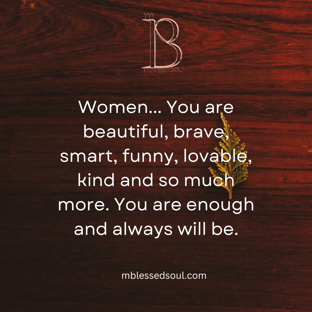 Women... You are beautiful, brave, smart, funny, lovable, kind and so much more. You are enough and always will be.
.
.
#happywomensday #happywomensday2024 #strongwomen #lovingwomen #kindandcaringhuman #mblessedsoul