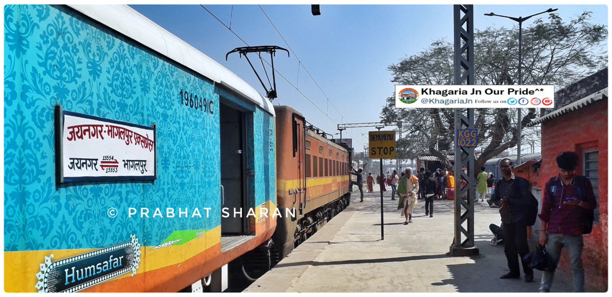 prabhatusha's tweet photo. First tym in History : 15553 Bhagalpur Jaynagar Express arriving #KhagariaJn
with a scheduled diversion due to NI Work in BJU SPJ Section
https://t.co/HOrDbmKbnb
#Bhagalpur #Munger #KhagariaJn #Samastipur #Hasanpur #Rusera #Darbhanga #Madhubani #Jaynagar https://t.co/jrE9VK5eG7