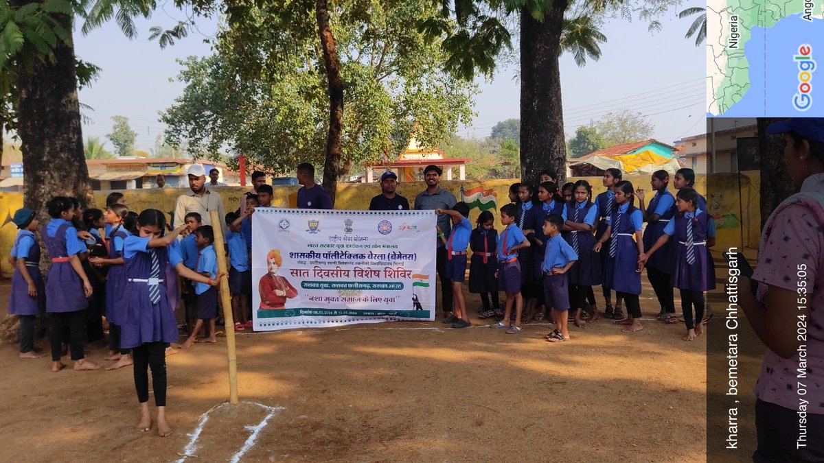 _nssbrlgp's tweet photo. द्वितीय दिवस
स्कूली बच्चों के लिए खेलकुद का आयोजन
NSS 7 Days camp

@YASMinistry
@_NSSIndia 
@NSSRDBhopal 
@NssChhattisgarh 
@nsscsvtuCG 
@ConnectingNss 
@ashokshrotinss 
@NeetaBajpai5 
@dr_dsraghu 
@Rajkumarnss 
@mygovindia 
@ChhattisgarhCMO https://t.co/bweYwqEcmH