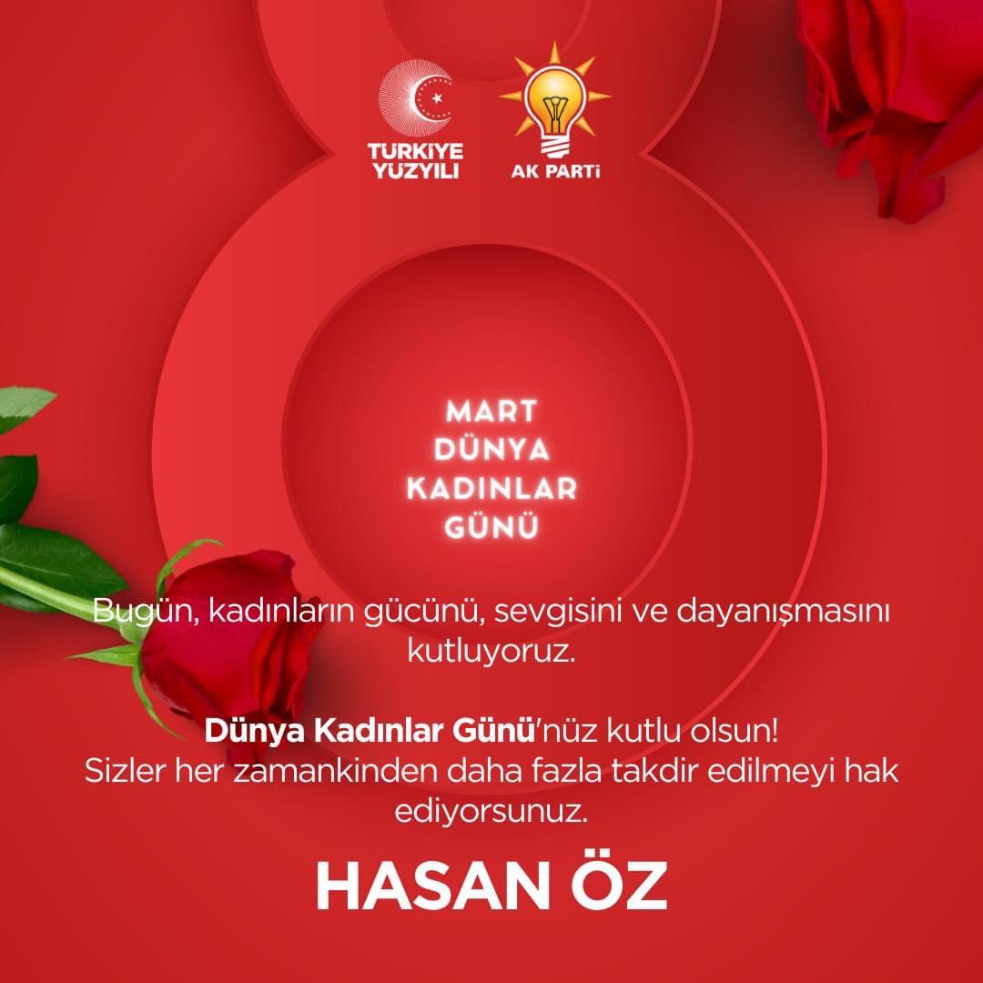 Başta canım annem ve sevgili eşim olmak üzere, eli öpülesi tüm kadınların 8 Mart Dünya Kadınlar Gününü kutluyorum. #8martdünyakadınlargünü