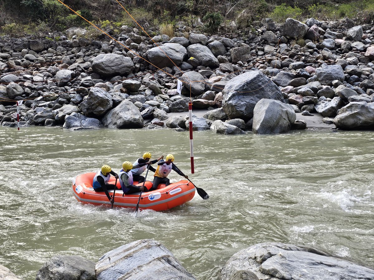 'Embark on a visual odyssey through the wild currents of the Satluj River! 🌊🚣‍♂️ Explore the breathtaking moments from the River Rafting Championship at Basantpur (near Tattapani), March 4th-9th, 2024. 💦 #RaftingThrills #RiverRafting #HimachalTourism #UnforgettableHimachal