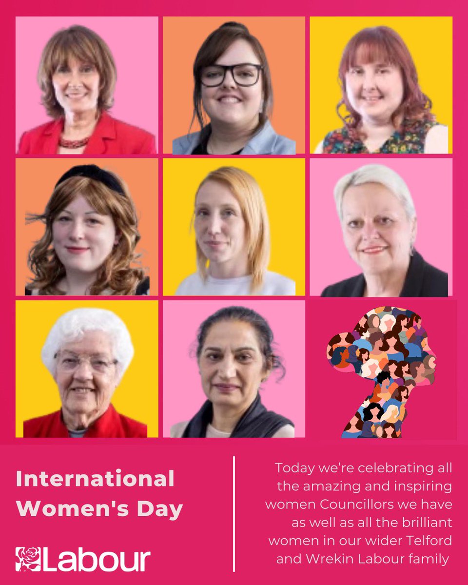 Happy International Women’s Day! Today we’re celebrating all the amazing and inspiring women Councillors we have as well as all the brilliant women in our wider Telford and Wrekin Labour family 🌹