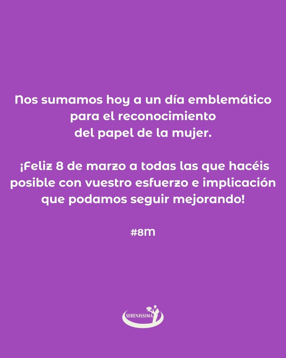 ¡Feliz Día de la Mujer!
#8Marzo