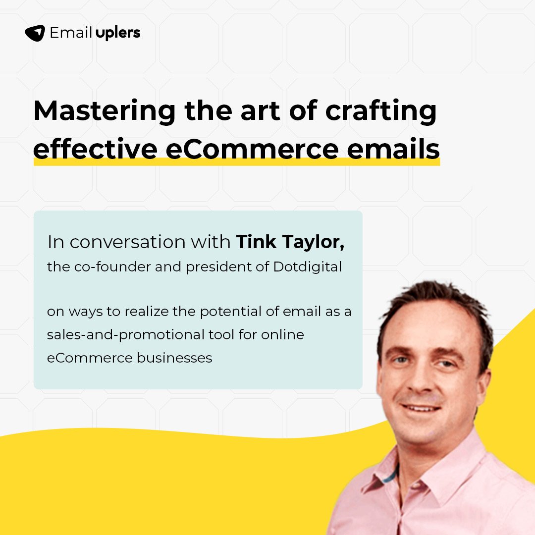 email_mavlers's tweet image. When it comes to extensive reach, personalization potential, and ability to drive sales, email remains unmatched. 

Even Tink Taylor agrees so! 👉  bit.ly/48GJKKB

#expertinterview #emailmarketing #eCommercebusiness #onlinebusiness #sales #promotions #ROI #insights