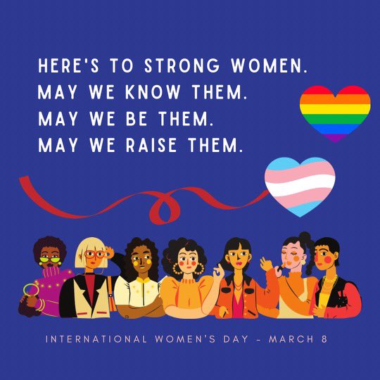 OutreachCumbria's tweet photo. Happy international women’s day to ALL the fabulous women in the world 🏳️‍🌈🏳️‍⚧️ 

The campaign theme this year is “Inspire Inclusion” ❤️🧡💛💚💙💜

#IWD2024 #InternationalWomensDay #GenderEquality #GirlPower #TransWomenAreWomen #WomensRights #InspireInclusion https://t.co/rCkPuoamg9