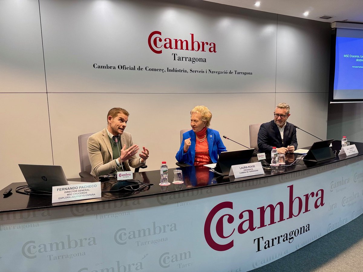 MSC Cruceros (@msccrucerosesp) on Twitter photo Nuestro director general, Fernando Pacheco, ha estado en las Jornadas “Bon día Tarragona”, de la <a href="/CambraTarragona/">CambraTarragona</a>, donde ha destacado nuestra firme apuesta por la ciudad de #Tarragona como destino. #BondiaTarragona #creuers #cruceros #turisme #turismo Nuestro director general, Fernando Pacheco, ha estado en las Jornadas “Bon día Tarragona”, de la <a href="/CambraTarragona/">CambraTarragona</a>, donde ha destacado nuestra firme apuesta por la ciudad de #Tarragona como destino. #BondiaTarragona #creuers #cruceros #turisme #turismo
