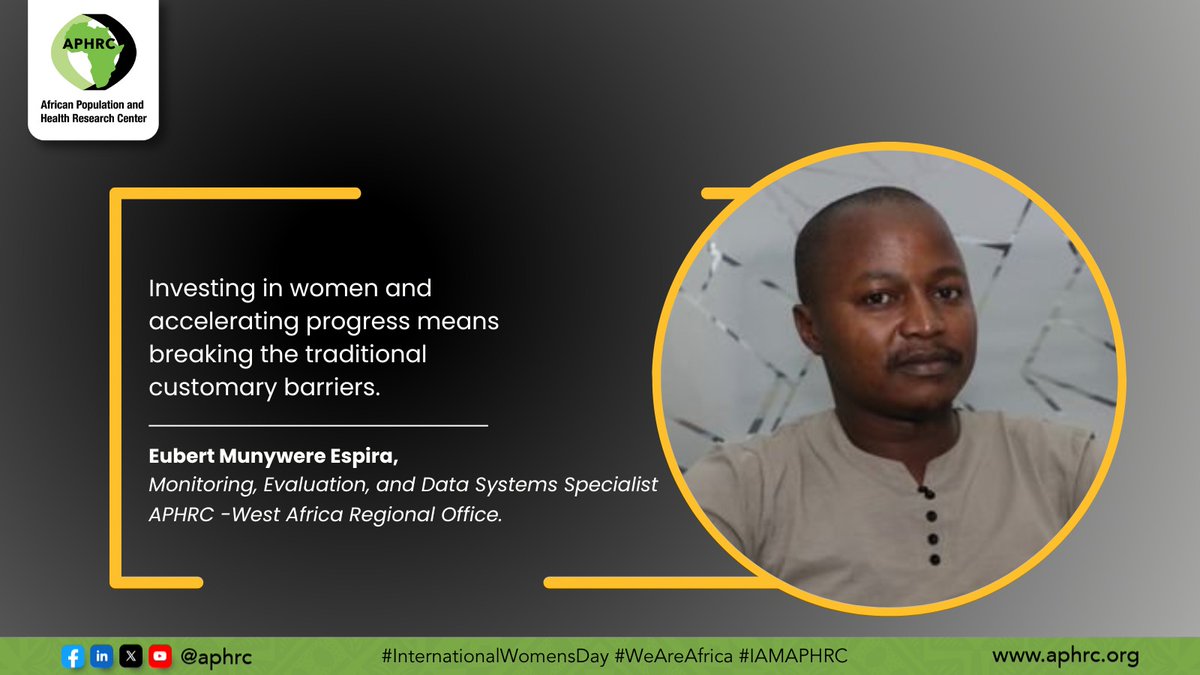#InternationalWomensDay2024, this is what investing in women to accelerate progress means for #IAmAPHRC's <a href="/Espira15/">Dr. Espira Eubert (MPH/MSc/PhD)</a>.

#IWD2024 #IWD    #InvestInWomen #WomensDay2024