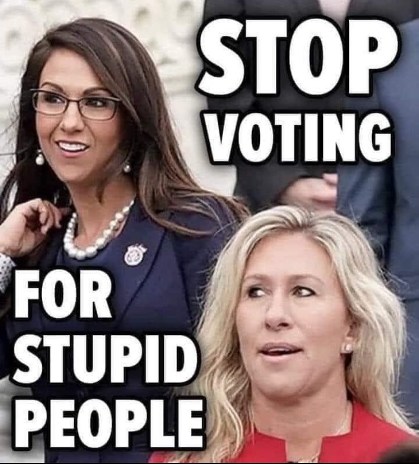 AnnieForTruth's tweet photo. Vote these trashy, low life idiots out…Bobo and Marjorie Taylor Greene! https://t.co/lYxCLebBbZ