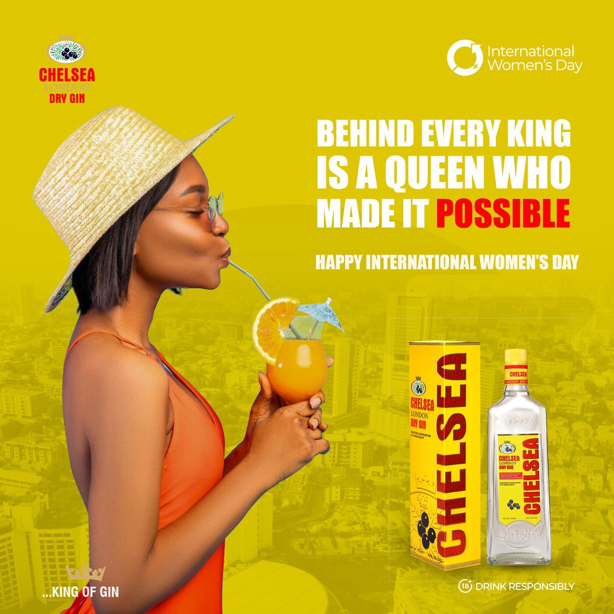 ChelseaDryGin's tweet photo. In a world of chaos, you keep us together. We see you, and we salute you. Happy International Women’s Day, Queens!
#ChelseaDryGin #KingOfGin #InternationalWomensDay #IWD2024 #InspireInclusion https://t.co/OB2lCwZZKT
