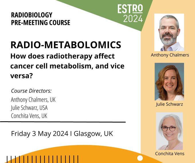 🎯 More than just shaping responses to #radiotherapy, #CancerMetabolism opens doors to pioneering ways of targeting tumours. Join the Radio-Metabolomics pre-meeting course at #ESTRO24!
👉 bit.ly/3S0J3aq
#radonc