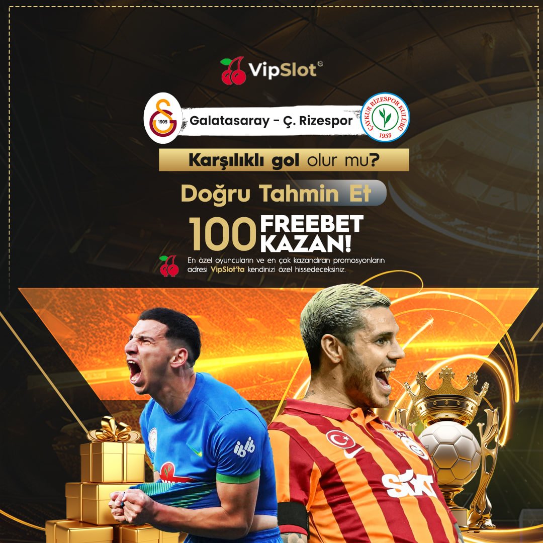 🔥 100 FREEBET ÖDÜLLÜ ÇEKİLİŞ ! GALATASARAY vs Ç.RİZESPOR ⚽️ Etkinlik Şartı : Maç Üst mü Biter Alt mı ? 💲 ÖDÜL: 100 FREEBET Katılmak İçin Tıkla (forms.gle/4hvguPKBTcopLu…)