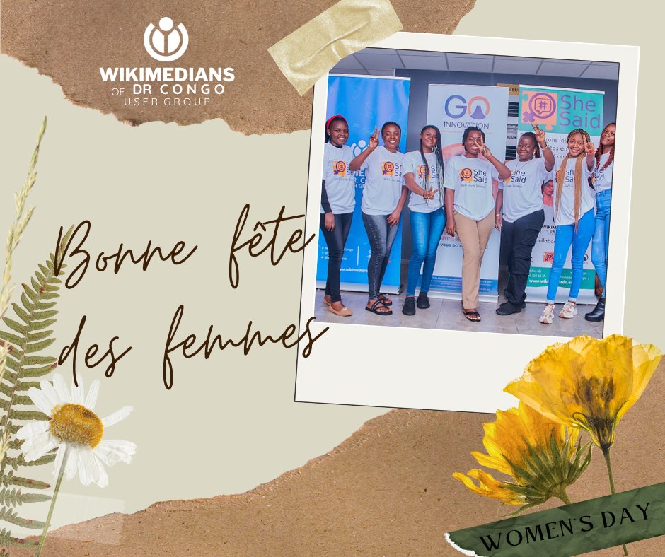 WikimediaRDC's tweet photo. #WomensDay  #FemmesCongolaises #WorldBookDay2024 #WomenInTech #womeninternationalday 

@Wikimedia @WikiFranca @Wikimedia_Fr @Wikimedia_CIV 
@LydieKahambu @Fanny2Shamamba @MaryAembe @abelmbula @NasibuEl https://t.co/vmjVeFIIEu