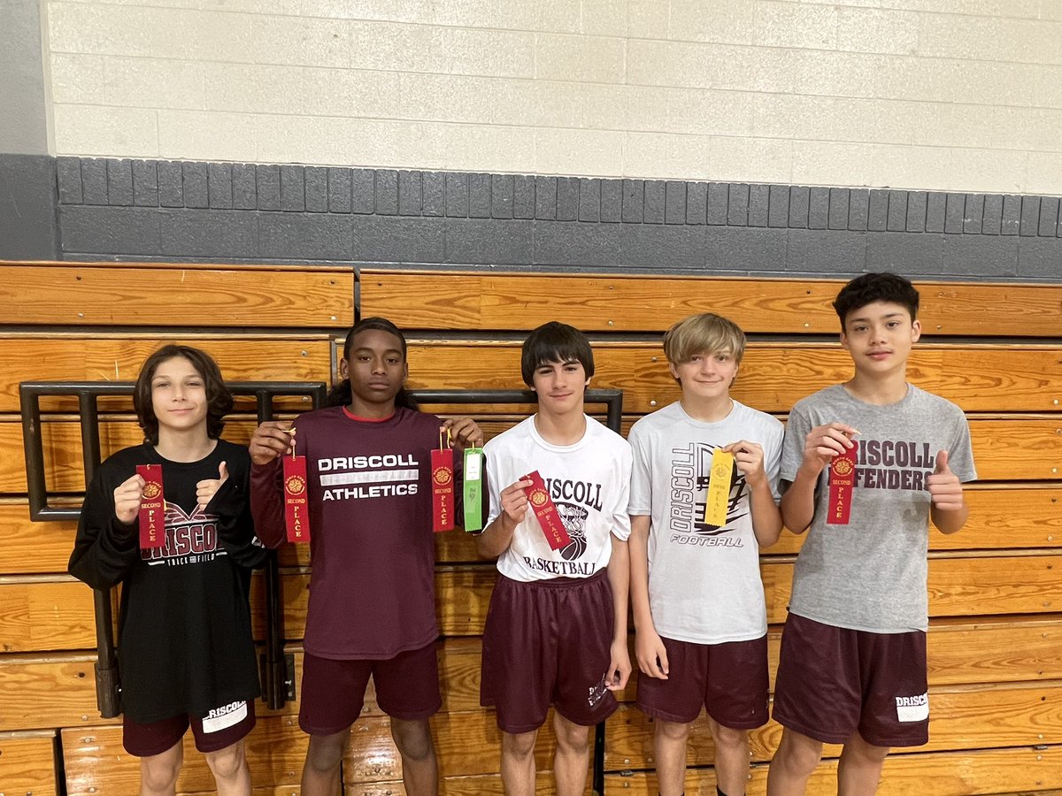 Driscoll_ath's tweet photo. Congratulations to these Defenders for earning their ribbons at our track meet on Tuesday! Hard work pays off, and your dedication is always appreciated! Coaches are so proud! Keep up the good work! #DefenderPride @driscollneisd https://t.co/uMd8zOG9B0