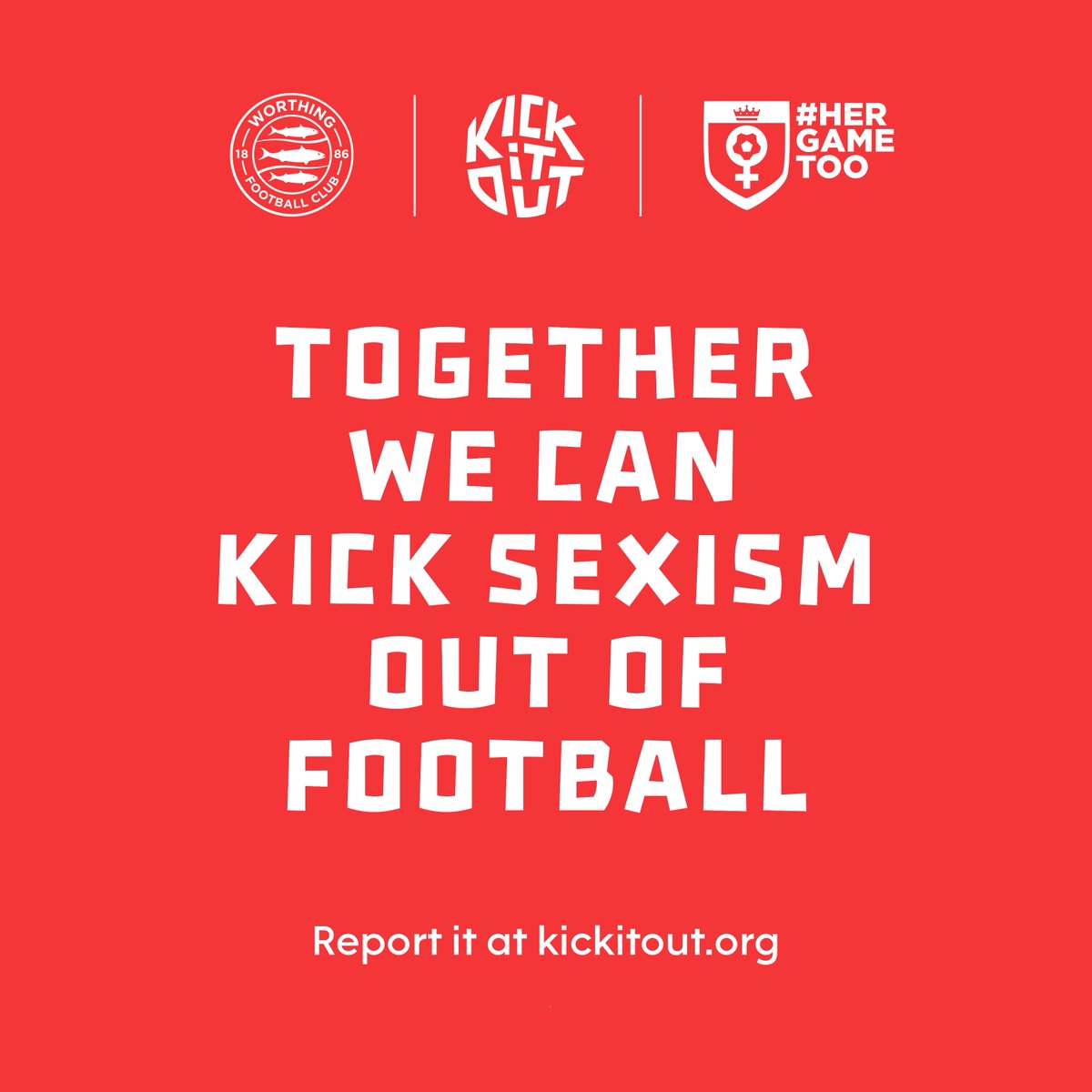 ❤️ Proudly supporting Kick It Out and Her Game Too this #InternationalWomensDay There is no place for sexism in football. Football is a game for everyone. @kickitout | @HerGameToo