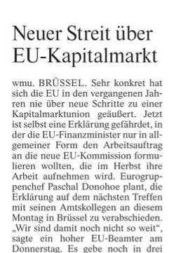 BakerMcGER's tweet photo. Neuer Streit über #EU-#Kapitalmarkt – heute in @FAZ_Wirtschaft. Sehr konkret hat sich die #EU in den vergangenen Jahren nie über neue Schritte zu einer #Kapitalmarktunion geäußert https://t.co/ZdnGgi7kjL