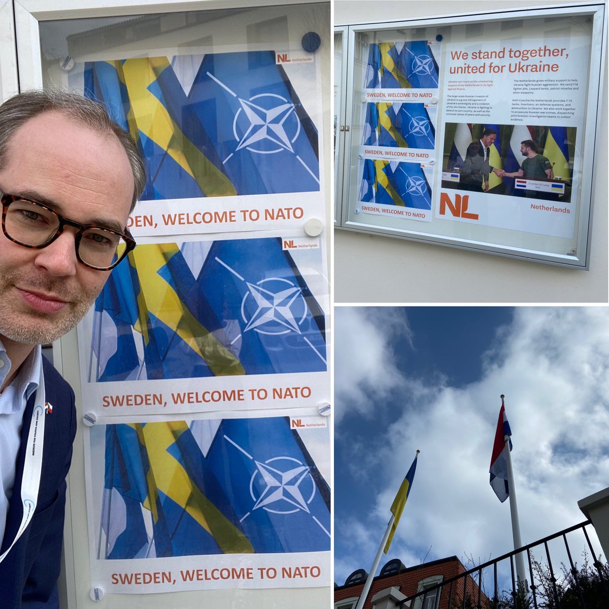 Welcome to NATO, Sweden. Praguers, if you are hitting Stromovka this weekend, stop by our embassy display case and post a selfie to welcome Sweden to NATO! 🇳🇱🤝🇸🇪🤝🇨🇿