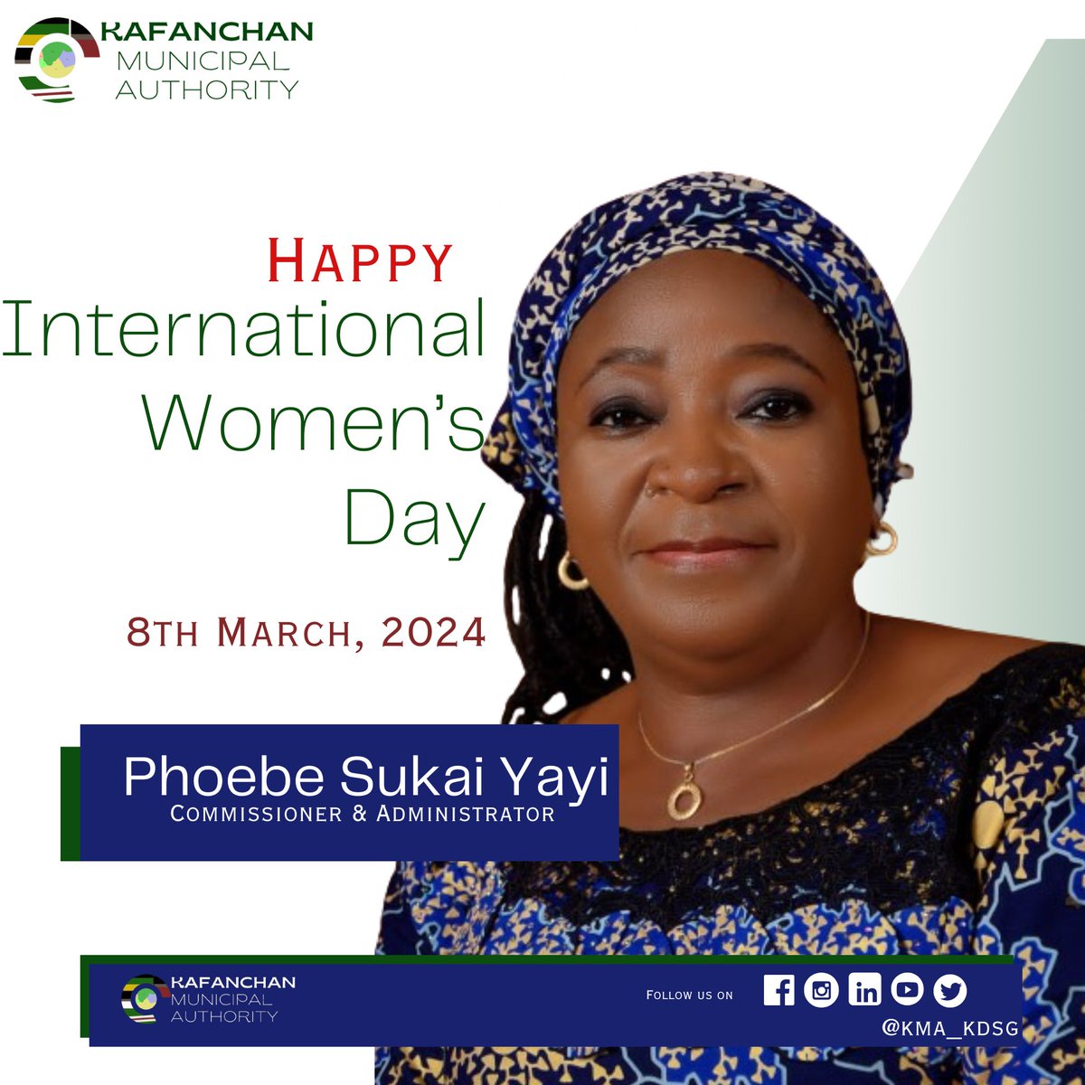 Wishing all women across the Municipality, Kaduna State and the entire World, #HappyInternationalWomensDay #Inspire_Inclusion @ubasanius @DepGovKaduna