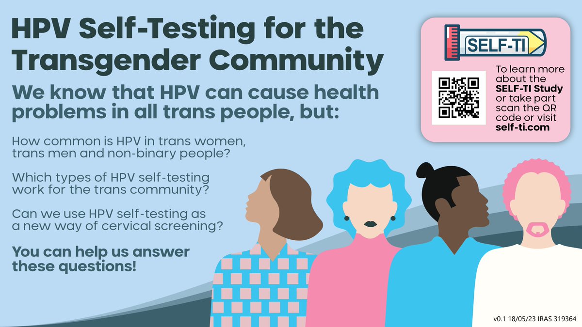 How common is #HPV in the #Trans community in the UK? You can help us answer this important question by joining the study #Selftistudy @BrightonSHAC @clinicTbrighton