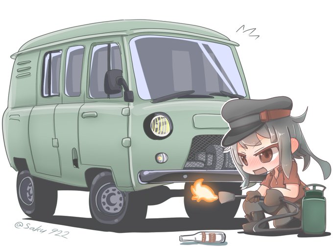 「ground vehicle long hair」 illustration images(Latest)