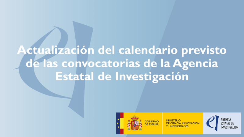 Agencia Estatal de Investigación (@ageinves) on Twitter photo ‼️ La <a href="/AgEInves/">Agencia Estatal de Investigación</a> publica la actualización del calendario previsto de sus convocatorias.
➡️ aei.gob.es/sites/default/…
ℹ️ Se añade una nueva convocatoria de centros de excelencia Severo Ochoa y unidades María de Maeztu y se realizan otros cambios menores, la mayoría para adaptarse a ‼️ La <a href="/AgEInves/">Agencia Estatal de Investigación</a> publica la actualización del calendario previsto de sus convocatorias.
➡️ aei.gob.es/sites/default/…
ℹ️ Se añade una nueva convocatoria de centros de excelencia Severo Ochoa y unidades María de Maeztu y se realizan otros cambios menores, la mayoría para adaptarse a