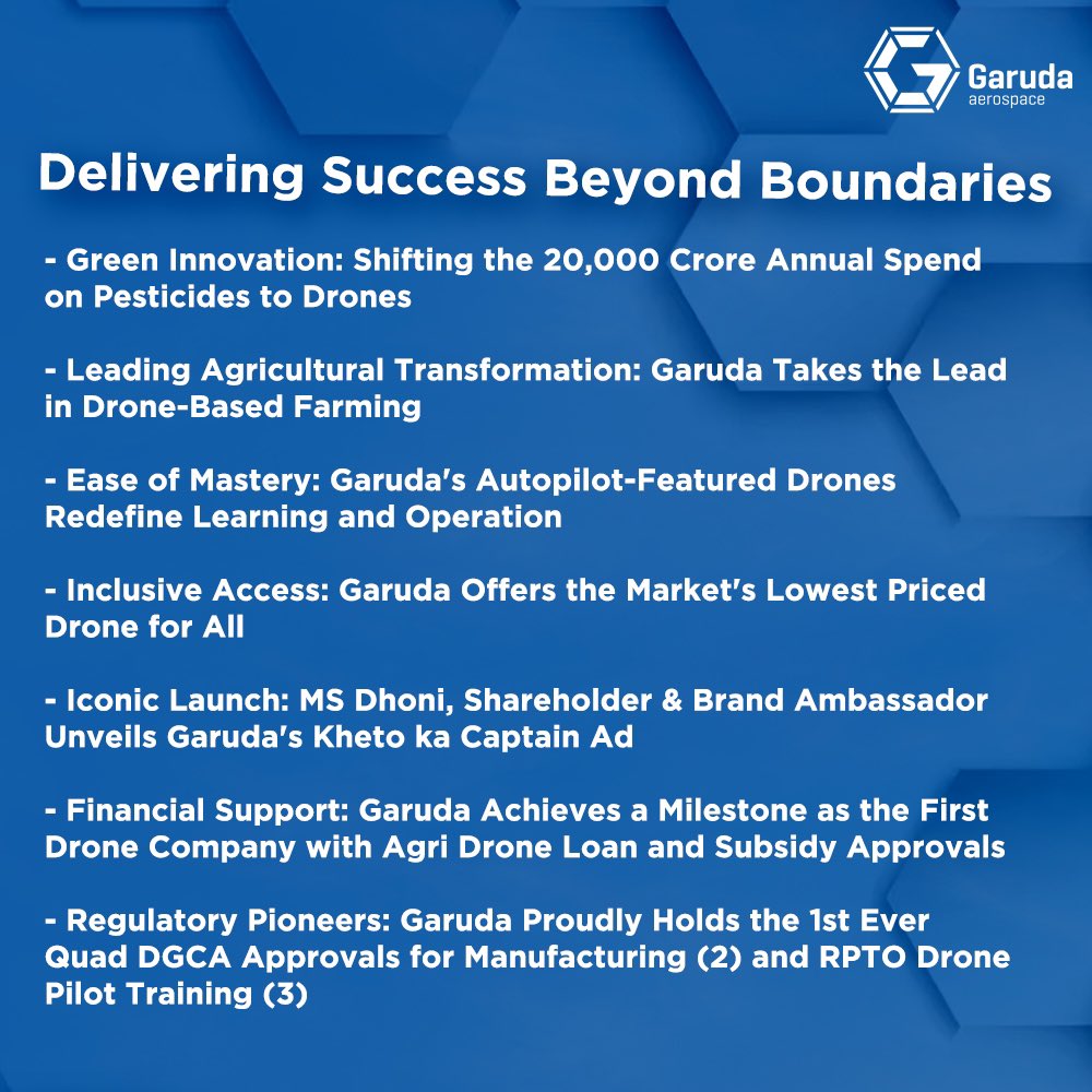 garuda_india's tweet photo. Celebrating Women’s Day with Garuda Drones – Where Empowerment Takes Flight!
Join us in reshaping the future of agriculture with our groundbreaking achievements.
#GarudaDrones #WomensDay #AgricultureInnovation
#GarudaForHer
#WomenEmpowerment https://t.co/IgMKpN2ob2
