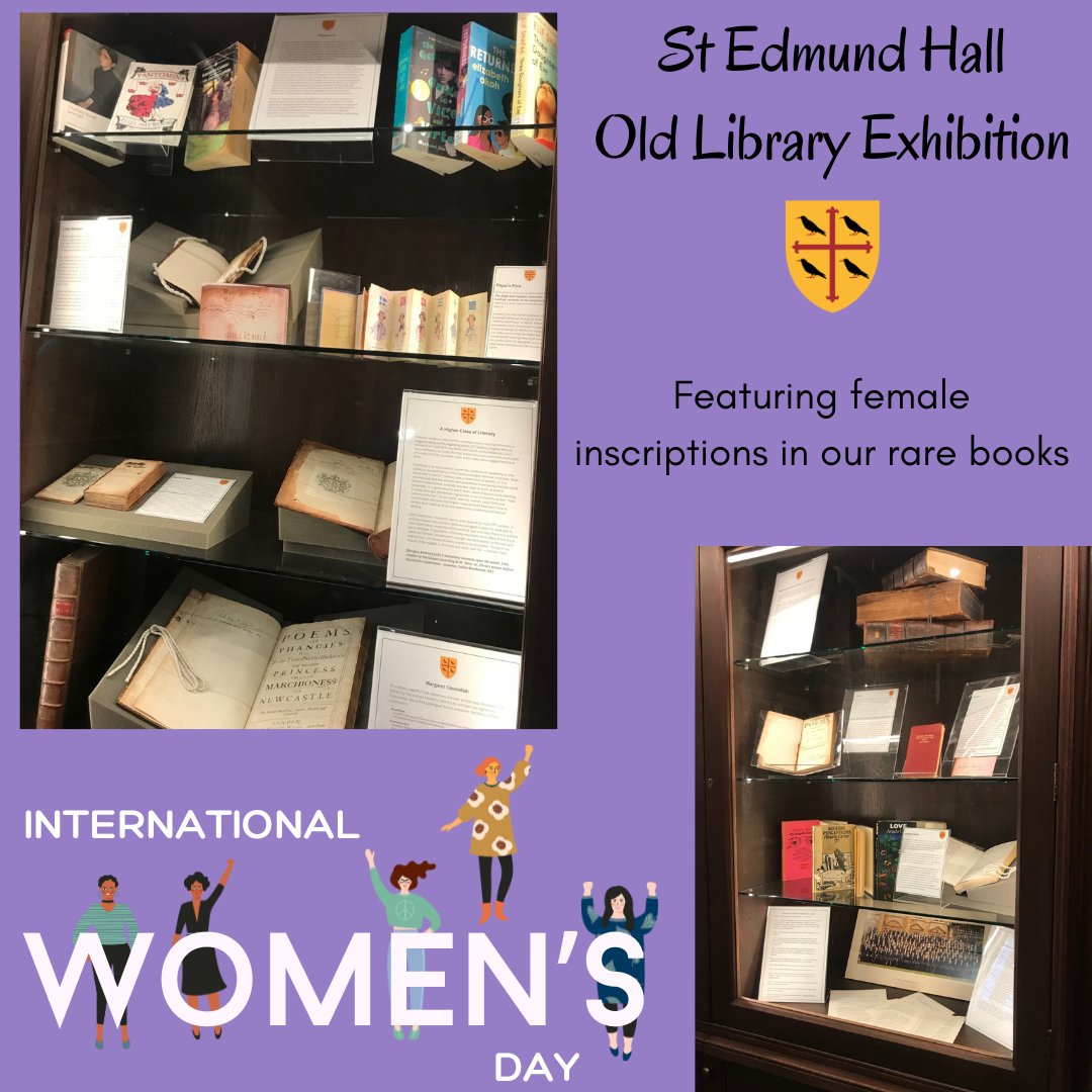 Free to all Hall members - come by our Old library exhibition celebrating often-overlooked women whose ownership inscriptions and dedications adorn our rare books and view some female #TeddyHall Alumni artwork!
Open: 10am-4:30pm TODAY!