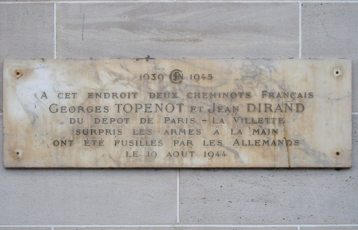 Ils étaient de la Villette, cheminots, ouvriers d'abattoirs, et résistants. 
Ils ont travaillé et combattu où nous sommes aujourd'hui.
#Liberation @O2LaLiberation @LaVillette @GroupeSNCF