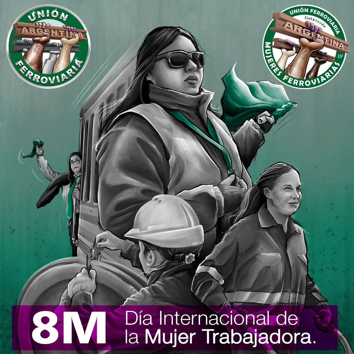 Desde la Unión ferroviaria celebramos fuertemente romper las barreras que antiguamente impedían que la mujer trabajadora ferroviaria tenga la oportunidad de progresar dentro del sistema ferroviario de manera equitativa. ¡Y vamos por más! #ThisIsOurWorldToo #ThisIsOurUnionToo