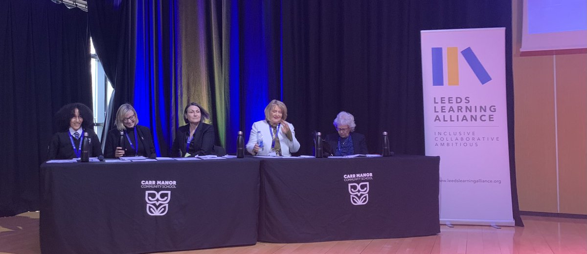 A panel of inspiring women on international women’s day sharing their thoughts on how we shape the future of education in Leeds @LLAlliance conference.