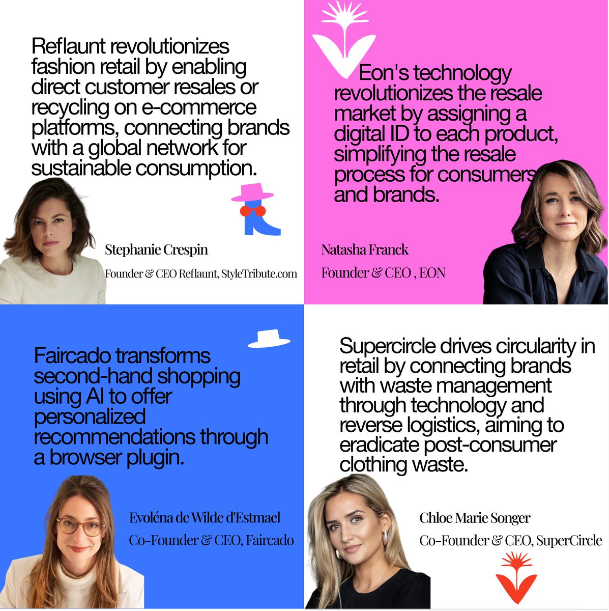 EkaShche's tweet photo. 🌸 Celebrating #InternationalWomensDay with a tribute to women reshaping fashion tech &amp; the circular economy. Their courage &amp; innovation inspire us at BelongApp, challenging the linear paradigm for a sustainable future.  🌱 #WomenInTech #SustainableFashion https://t.co/yXau2zOQ2Z