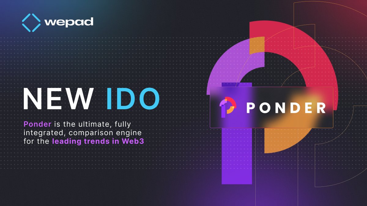 ✨ WePad x @Ponder_One IDO Ponder is the leading live protocol leveraging EigenLayer, securing near-exclusive access to a staggering $10+ billion in locked liquidity. 🔷Pioneering re-staking derivatives on EigenLayer. 🔷Already making waves by enabling re-staking to EigenLayer…