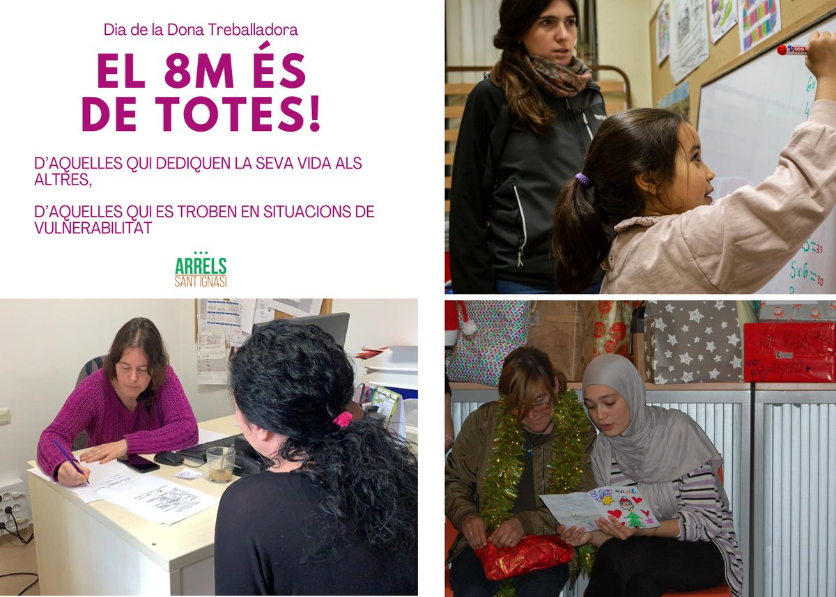 EL 8M ÉS DE TOTES! Avui, 8 de març, amb motiu del Dia Internacional de la Dona Treballadora, des d'Arrels Sant Ignasi hem fet dues reivindicacions sobre el paper de la dona en la societat. 🔗Consulta-ho aquí: arrelssantignasi.cat/actualitat/202…