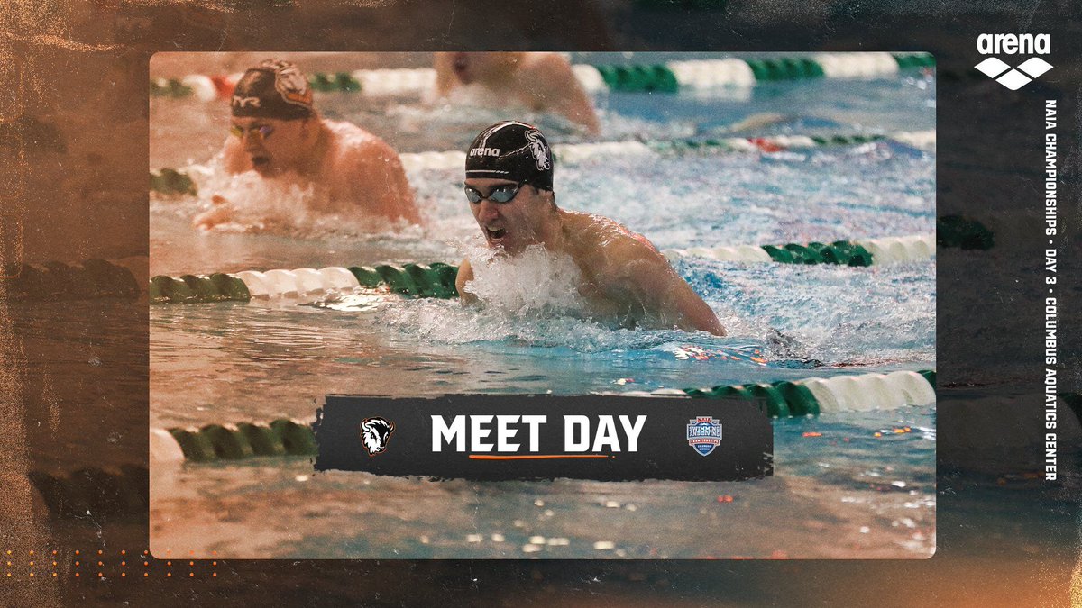 🌊It's an NAIA National Championship MEET DAY! Swimming looks for a huge Friday night at the NAIA National Championships! #BuffStrong🦬 Live coverage: bit.ly/4317fNg
