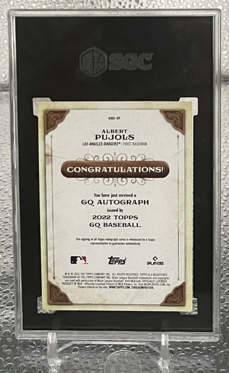 2022 On Card Auto #AlbertPujols #Topps #GypsyQueen GQA-AP (SGC 9.5/10) OPENING BID ONLY $9.99! ebay.com/itm/3952528908…

#Dodgers #DodgersST #Angels #ITFTB #GoHalos #Cardinals #STLCards #MLB #HOF #Pujols #TheHobby #Cards #Halos #HaloSpotlight #LAD #SpringTraining #baseballcards