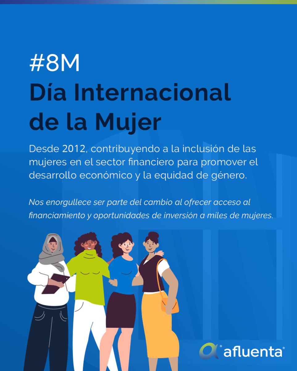 Afluenta adhiere al lema "Invertir en las mujeres, acelerar el progreso” que invita a visibilizar los derechos de las mujeres y las niñas en todos los ámbitos de la vida como la única forma de asegurar el desarrollo sostenible. 

#Afluenta
#8M #DiaInternacionaldelaMujer