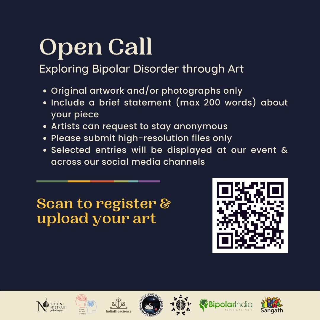 🎨 Open call for art submissions! Celebrate #WorldBipolarDay by sharing your artwork exploring #bipolardisorder. Submissions due March 27th; selected pieces will be featured at our event (more details soon!) & online. #sciart #VincentVanGogh #mentalhealth