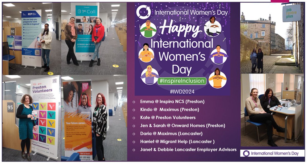 Brilliant #InternationalWomensDay event over at Preston Job Centre yesterday. Our very own Kate was there as part of the new #PrestonVolunteers project. Want to get into #volunteering? Here's how - volunteer.communitycvs.org.uk