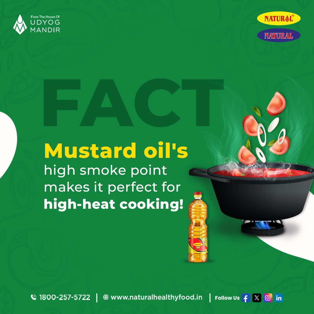 Unleash the magic in your kitchen with Natural Oil's high smoke point Mustard Oil! 🌿✨ Elevate your cooking to new heights. Shop now on our official Amazon Store: bit.ly/45XlZN4 #MustardOilMagic #CookWithConfidence #FlavorsomeCooking #ShopNow #naturaloil #udyogmandir
