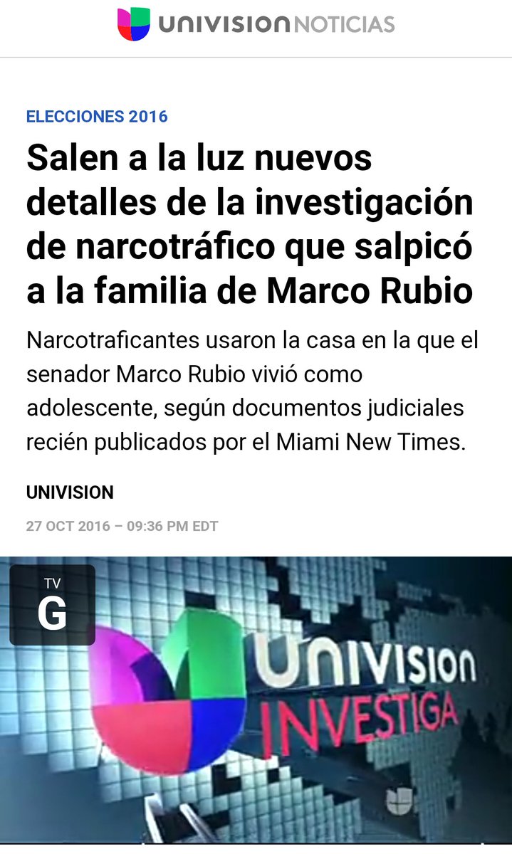 Nadie ha podido demostrar que Maduro sea "narco", pero tu hermana y tu cuñado estuvieron presos por narcotraficantes y con eso pagaron tu "carrera" politica en Miami