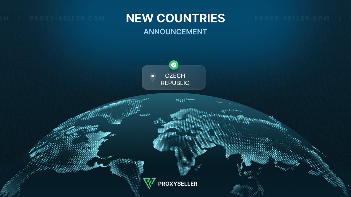 proxysellercom's tweet photo. 📱 5G Czech Republic proxies have been added to the site!

In addition to our latest update on new countries we have also added:

• 5G Proxies Czech Republic 🇨🇿

Available mobile operator - T-Mobile 5G, available rotation time - 5 minutes automatic rotation as well as by link. https://t.co/L3KUpZcc6G