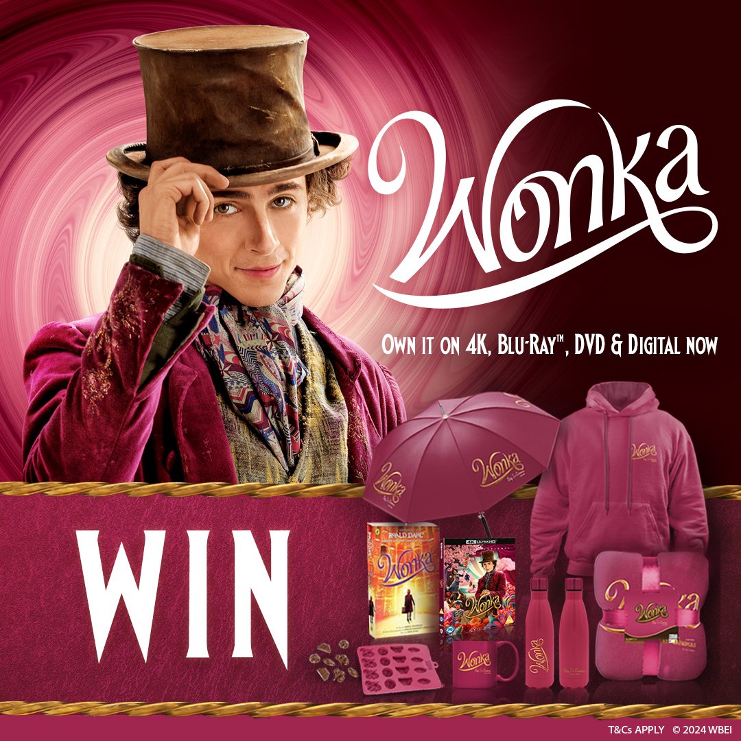 #WonkaMovie fans, we're giving you the chance to #win a scrumdiddlyumptious merch bundle to celebrate the release of the film on 4K, Blu-ray, DVD & Digital 🍫 Follow us & repost to enter! UK residents only. 18+ to enter. Closes April 5 at 12pm. T&Cs: bit.ly/3PbA9V4