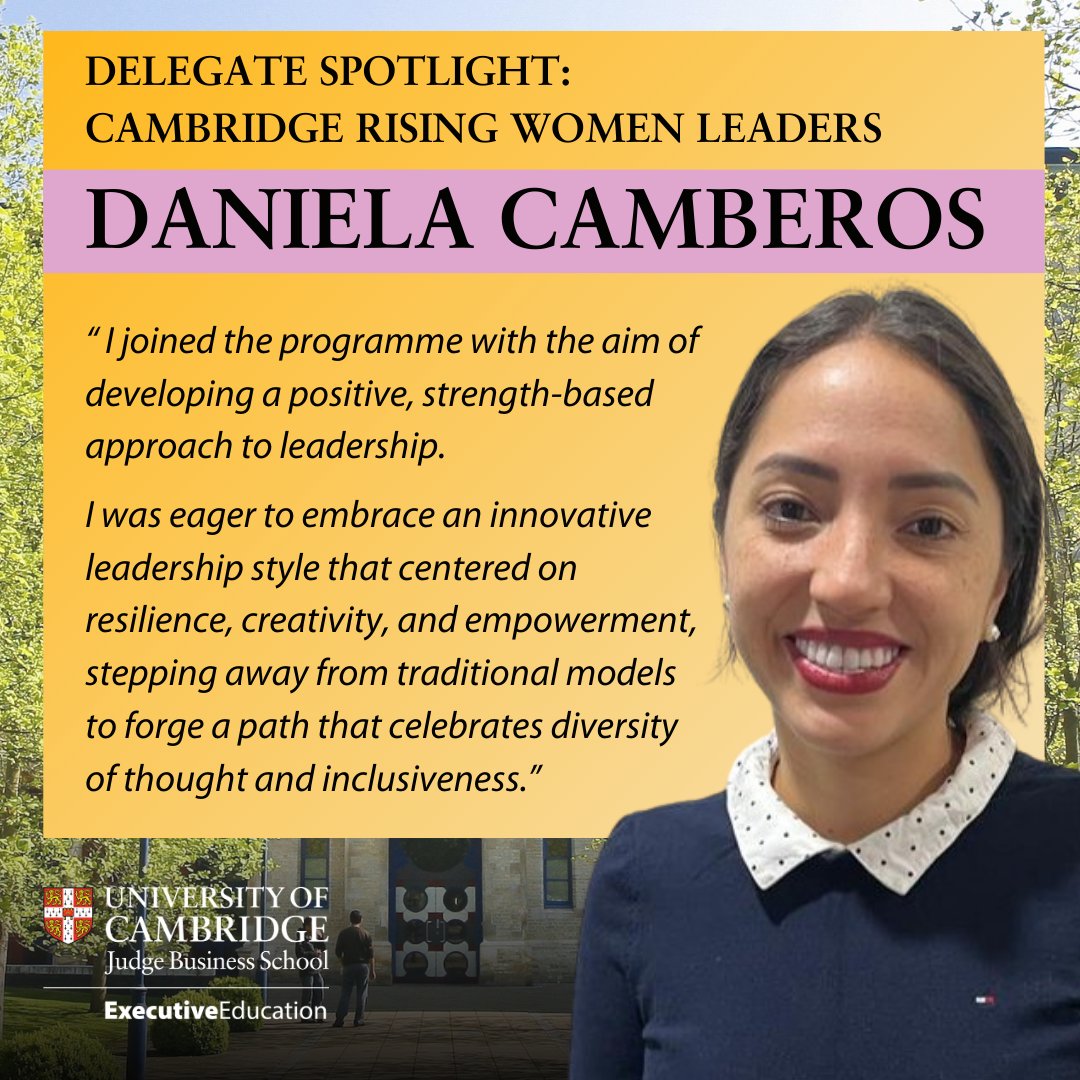 Daniela Camberos discusses the impact of joining the Cambridge Rising Women Leaders programme.

Find out more about our  upcoming programmes &gt; eu1.hubs.ly/H07-WMM0

#IWD2024