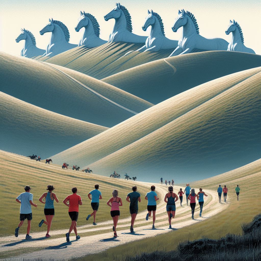Get ready to conquer The White Horse Ultramarathon! With 50km, 50 miles, and 100 miles options, you'll pass by the iconic chalk white horses, on the lovely rolling trails in Wiltshire. Are you up for the challenge? #Ultramarathon #WhiteHorse #beyondmarathon