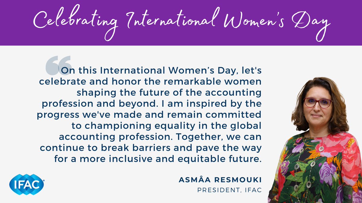 🌟 Happy #InternationalWomensDay! 🌟 Join us in celebrating women's incredible achievements. At IFAC, we proudly champion diversity, recognizing the invaluable impact women bring to accounting. 🔗Don't miss our virtual event on March 11th! Register here: bit.ly/IFAC-InvestInW…