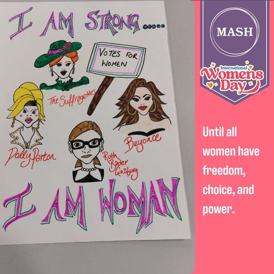 International Women's Day - A day for recognising the power, strength and determination of women. Our message at MASH is simple: We will be there until all women have freedom, choice, and power. #InternationalWomensDay #WomenPower #ThankYou