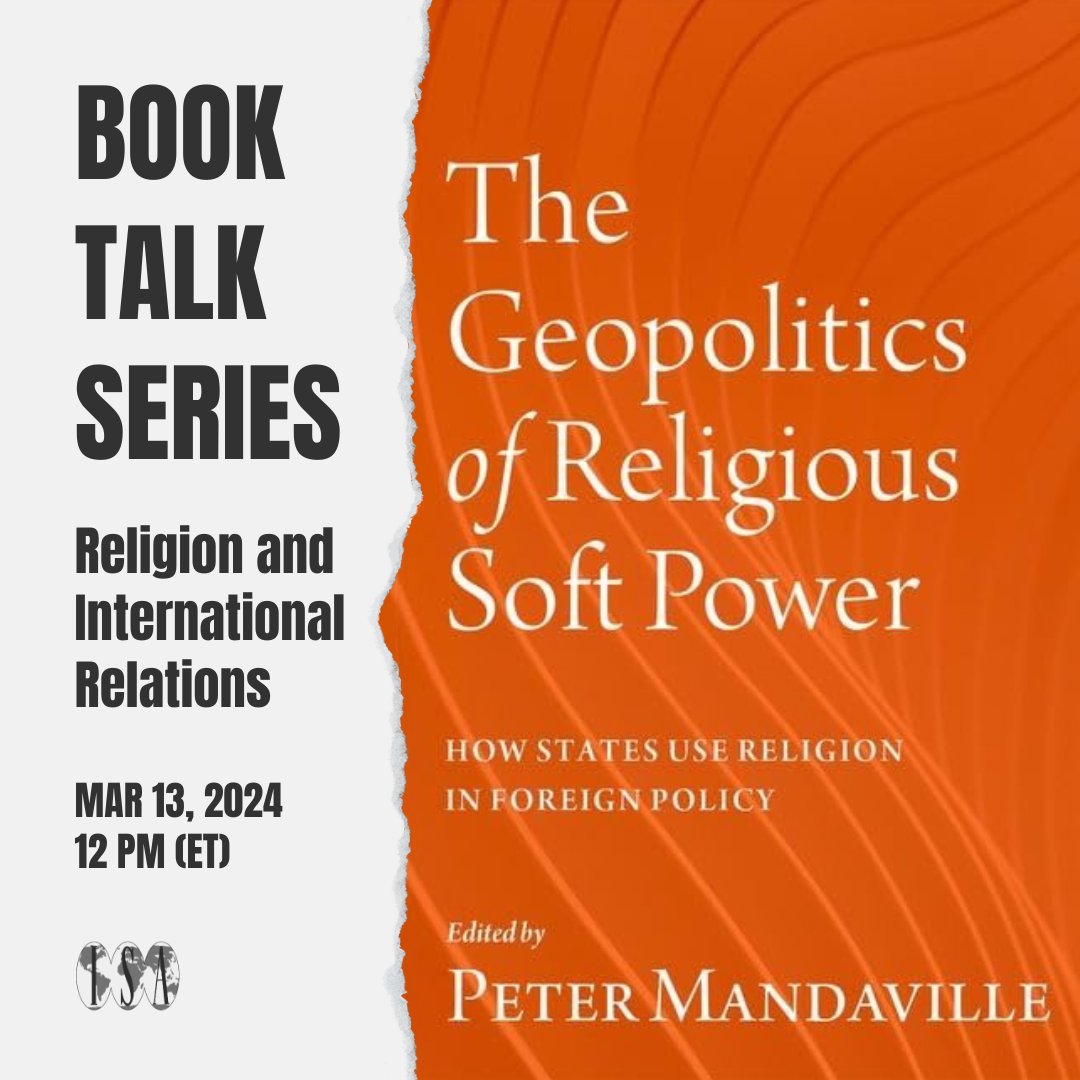 Join <a href="/pmandaville/">Peter Mandaville</a>, @drstaceyG, and <a href="/jocelyne_cesari/">Jocelyne Cesari</a> for the next #BookTalkSeries on The Geopolitics of Religious Soft Power to discuss the role #Religion plays in shaping the #InternationalPolicies of major #GlobalPowers across the world. Register: ow.ly/pW5w50QvY0B